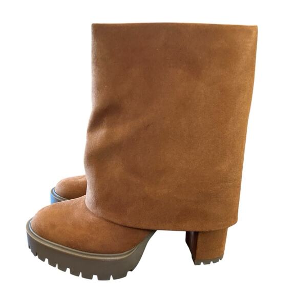 INC International Concepts Foldover Cuffed Lug Sole Ankle Boots NEW 7.5 - Picture 6 of 10